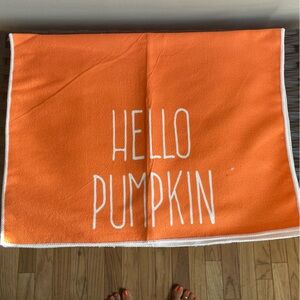 Orange & Black 'Hello Pumpkin' Kitchen Dish Towels